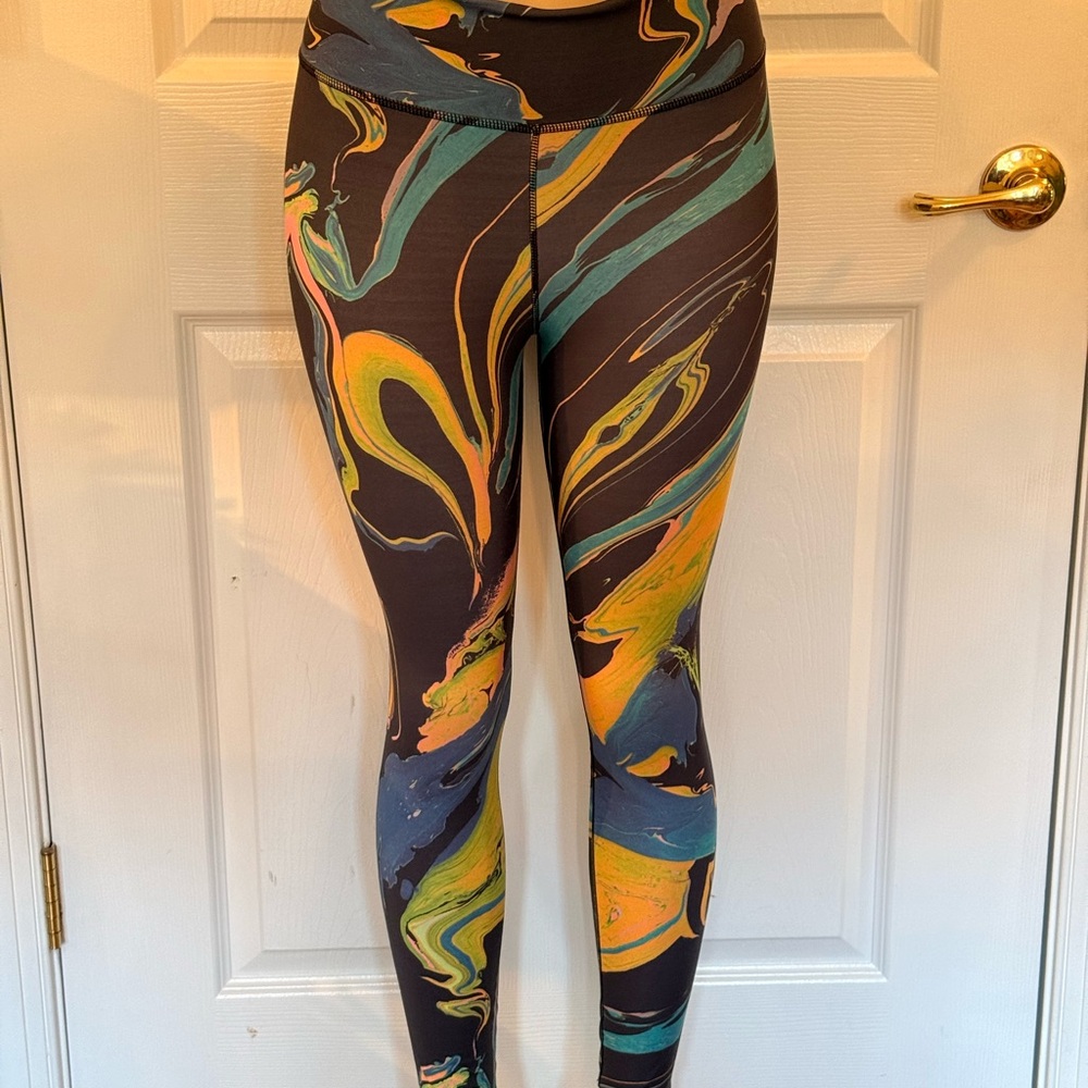 Nike One Luxe Aurora Womens Mid Rise 7/8 Marbled Leggings